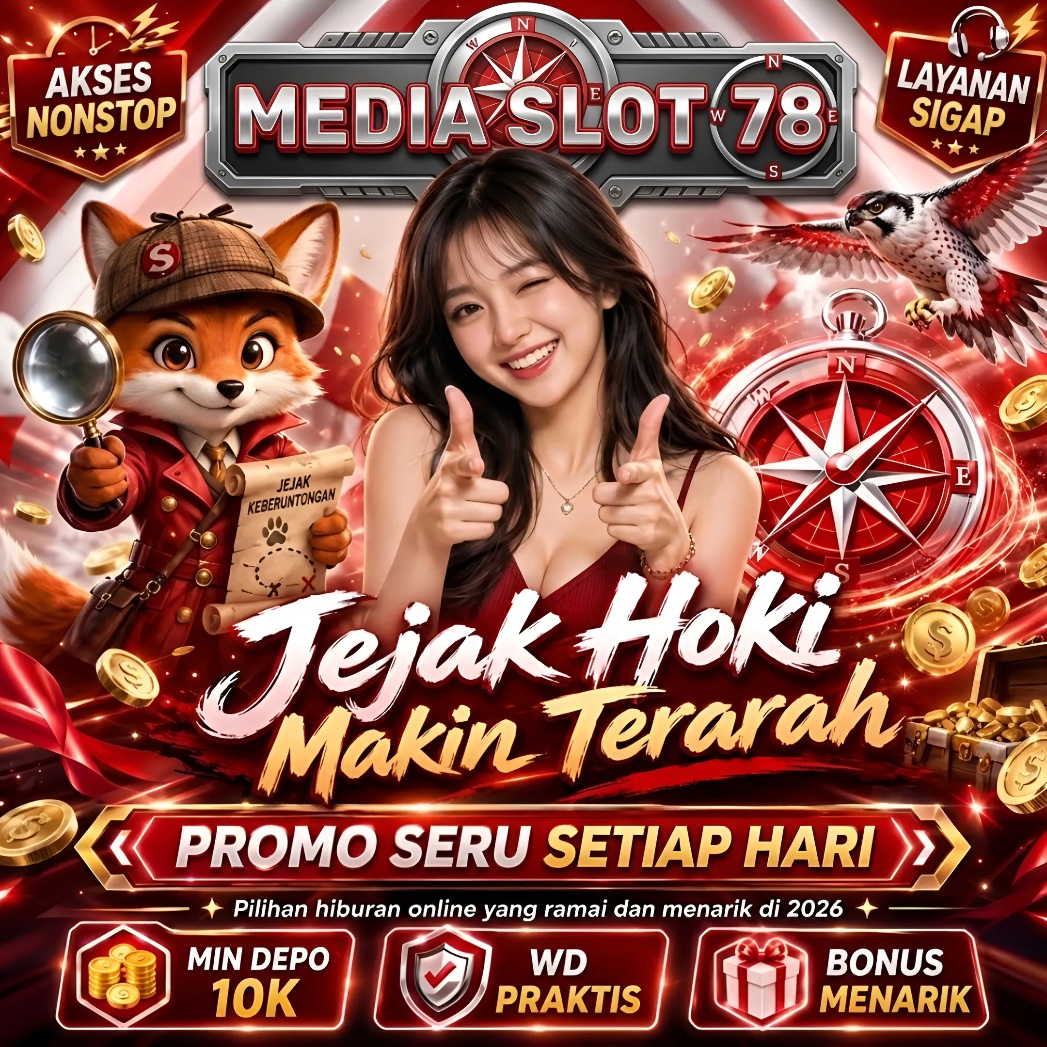 Dashboard platform game MEDIASLOT78 yang modern dan intuitif